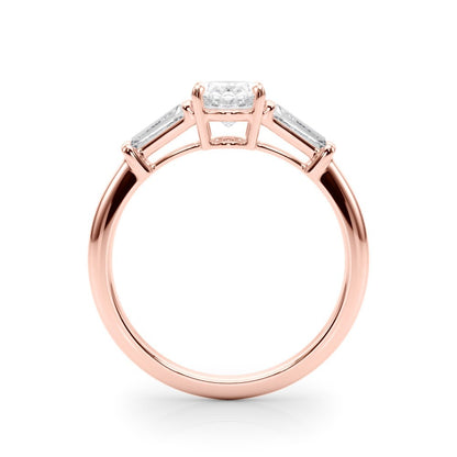 Lab-Grown Oval Diamond 3 Stone Engagement Ring