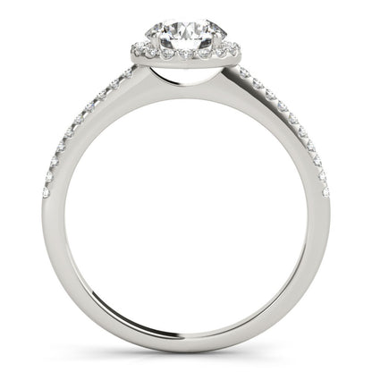 Lab-Grown Diamond Halo Engagement Ring in Platinum 