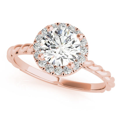 Lab-Grown Diamond Halo Engagement Ring in Platinum