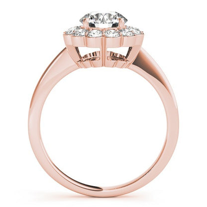 2.00Ct DE/VS Lab Grown Round Diamond Halo Engagement Ring 18K White Gold