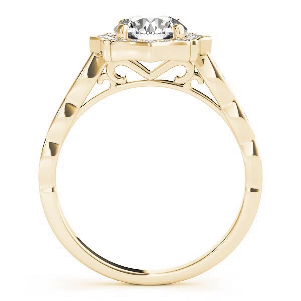 Lab Grown Round Diamond Halo Engagement Ring 