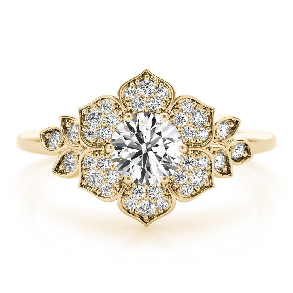 Lab-Grown Diamond Halo Engagement Ring in Platinum