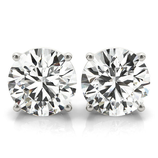 Natural Diamond Stud Earring For Women Uk Hallmarked 0.20CT - 2.00CT