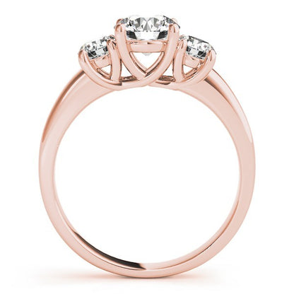 Three Stone Engagement Ring For Women In Platinum - 2CT DE/VS Lab Grown Diamond