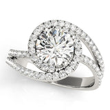 Lab-Grown Diamond Halo Engagement Ring 
