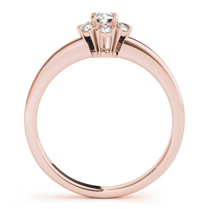 Lab-Grown Diamond Halo Engagement Ring in 18K Yellow Gold –UK Made
