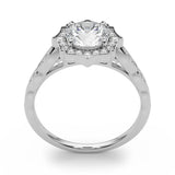 Lab Grown Round Diamond Halo Engagement Ring 