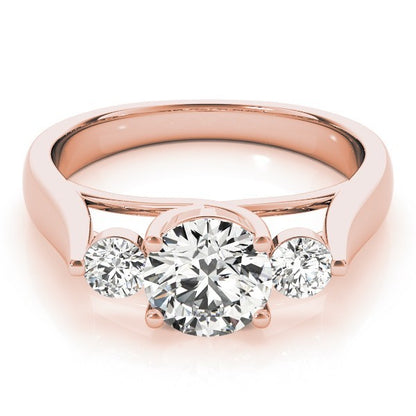 0.50Ct - 2.00Ct Lab Grown Round Diamond 3 Stone Engagement Ring Platinum