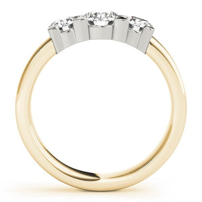 Platinum Lab Grown Round Diamond Trilogy Engagement Ring