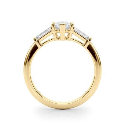 Lab-Grown Marquise Cut Diamond 3 Stone Engagement Ring