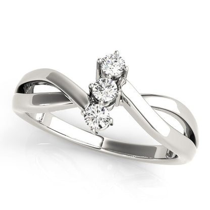 2.00Ct  DE/VS Round Lab Grown Diamond 3 Stone Engagement Ring Platinum