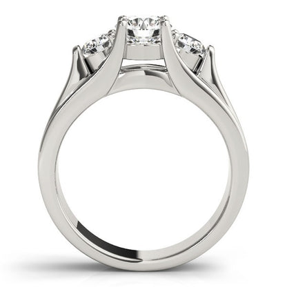 2.00Ct Lab Grown Round Diamond 3 Stone Engagement Ring Platinum