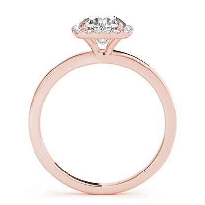 Lab Grown Round Diamond Halo Engagement Ring 