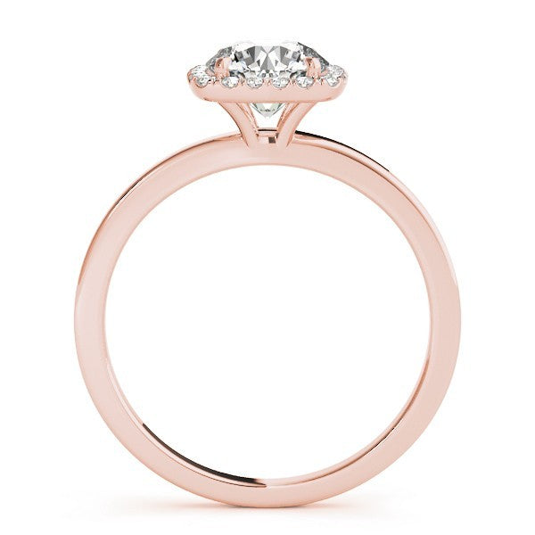 Lab Grown Round Diamond Halo Engagement Ring 