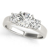 Three Stone Engagement Ring For Women In Platinum - 2CT DE/VS Lab Grown Diamond