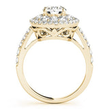 Lab Grown Round Cut Diamond Halo Engagement Ring 