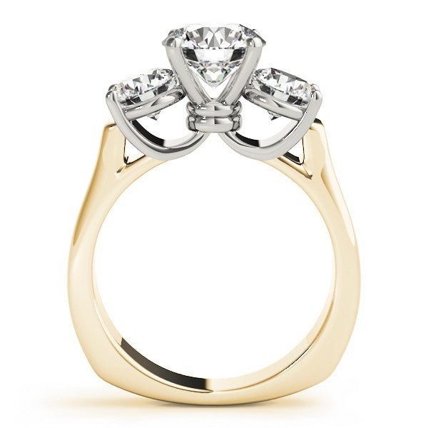 Lab Grown Platinum Diamond Three Stone Engagement Ring For Women 2CT DE/VS