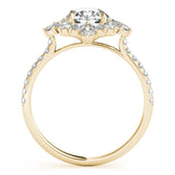 Lab-Grown Diamond Halo Engagement Ring in Platinum