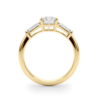 Lab-Grown Round Diamond 3 Stone Engagement Ring 