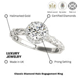  Lab Grown Diamond Halo Engagement Ring
