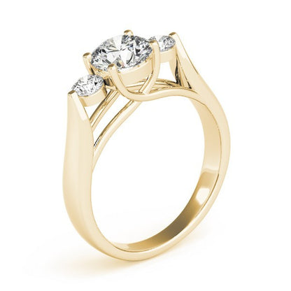 0.50Ct - 2.00Ct Lab Grown Round Diamond 3 Stone Engagement Ring Platinum