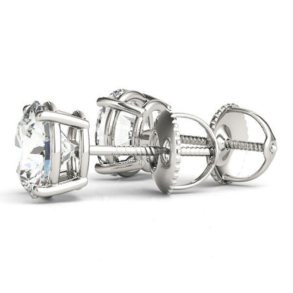 Natural Diamond Stud Earring For Women Uk Hallmarked 0.20CT - 2.00CT