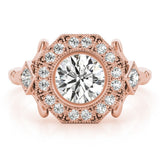 Lab-Grown Diamond Halo Engagement Ring in Platinum