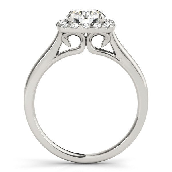 Lab Grown Round Diamond Halo Engagement Ring