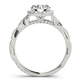 Lab-Grown Diamond 2.00 CT DE/VS Halo Engagement Ring in Platinum
