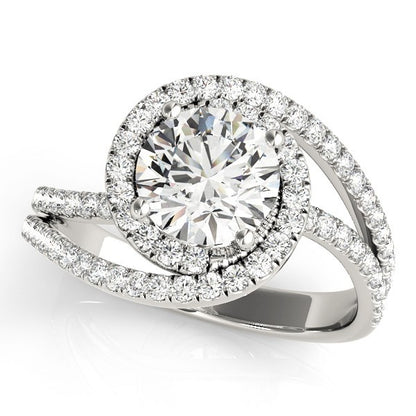 Lab-Grown Diamond Halo Engagement Ring 