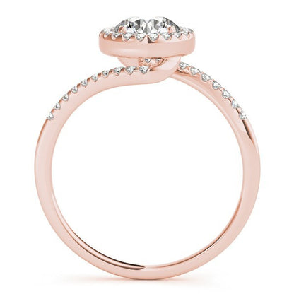 Lab Grown Round Diamond Halo Engagement Ring