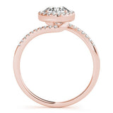 Lab Grown Round Diamond Halo Engagement Ring