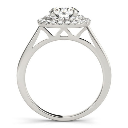 Lab Grown Round Diamond Halo Engagement Ring