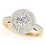 Lab Grown Round Diamond Halo Engagement Ring 