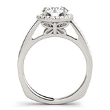Lab Grown Round Diamond Halo Engagement Ring
