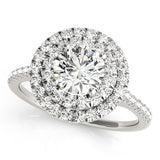 Lab Grown Round Diamond Halo Engagement Ring