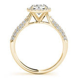Lab Grown Round Diamond Halo Engagement Ring 