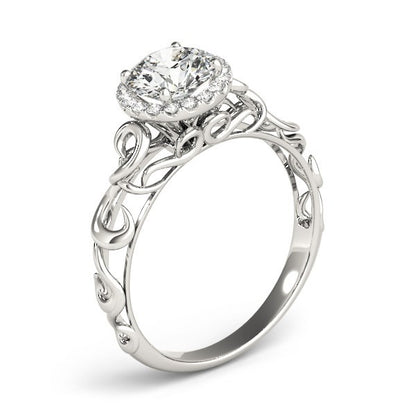 Lab-Grown Diamond Halo Engagement Ring