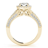 Lab Grown Round Diamond Halo Engagement Ring