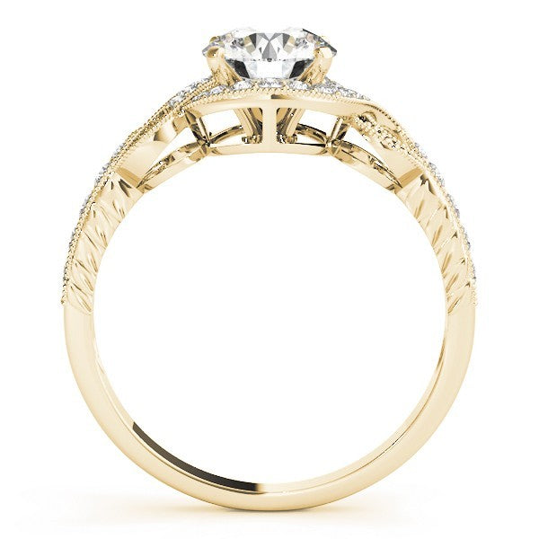 Lab Grown Round Diamond Halo Engagement Ring