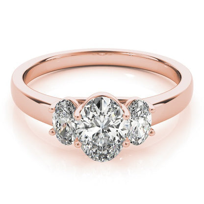 Luxury! DE/VS 2.00CT Lab Grown Oval Cut Diamond Trilogy Engagement Ring Platinum