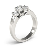 2.00Ct Lab Grown Round Brilliant Cut Diamond 3 Stone Engagement Ring Platinum