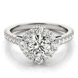 Lab Grown Diamond Halo Engagement Ring 