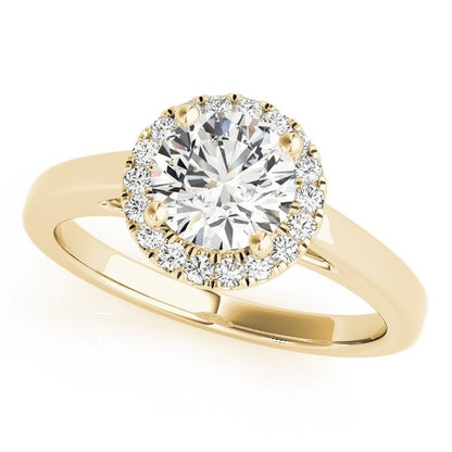 2Ct DE/VS Lab Grown Round Diamond Halo Engagement Ring 18K White Gold