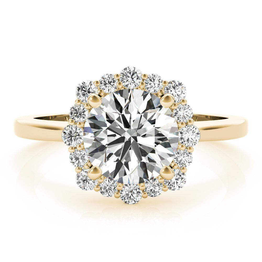 Lab-Grown Diamond Halo Engagement Ring in Platinum