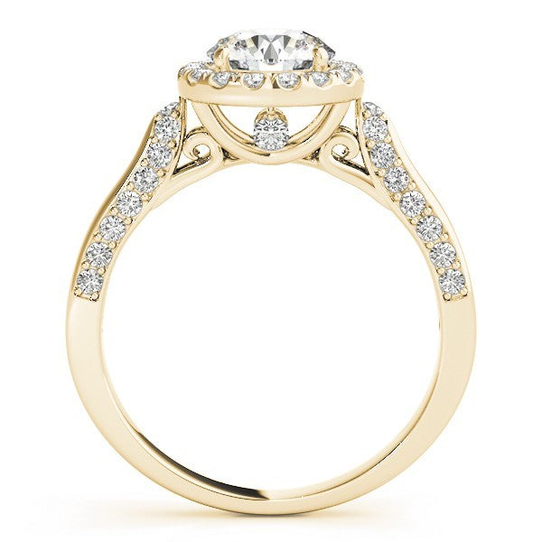 Lab Grown Round Diamond Halo Engagement Ring
