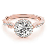 Lab-Grown Diamond 2.00 CT DE/VS Halo Engagement Ring in Platinum