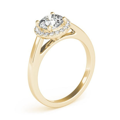 2Ct DE/VS Lab Grown Round Diamond Halo Engagement Ring 18K White Gold