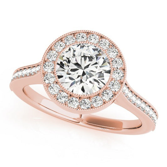 Lab-Grown Diamond Halo Engagement Ring 