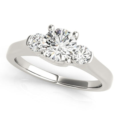 Lab Grown Diamond 3 Stone Engagement Ring For Women 2CT DE/VS In Platinum